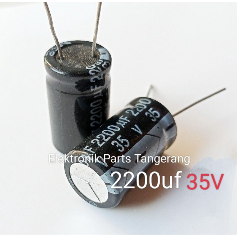 KAPASITOR ELCO 2200UF 35V CAPACITOR ELCO 2200UF 35V KAPASITOR ELCO 35V 2200UF CAPACITOR ELCO 35V 220