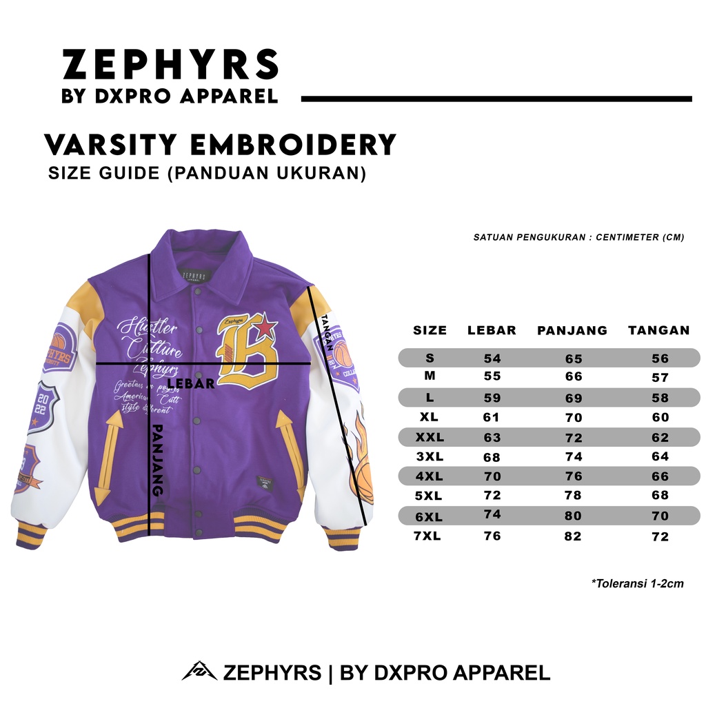 VARSITY JACKET Blue Buckskin Bordir Bear