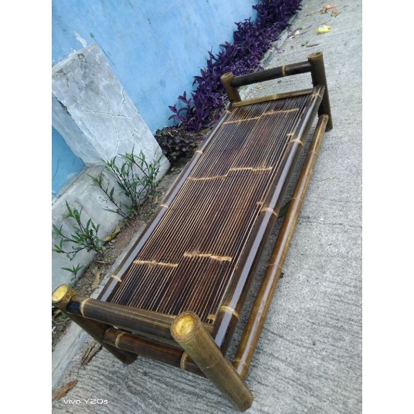 Jual Bale Bambu Hitam Kursi Panjang Kursi Santai Kursi Malas Kursi Outdoor Kursi Tamu 4512