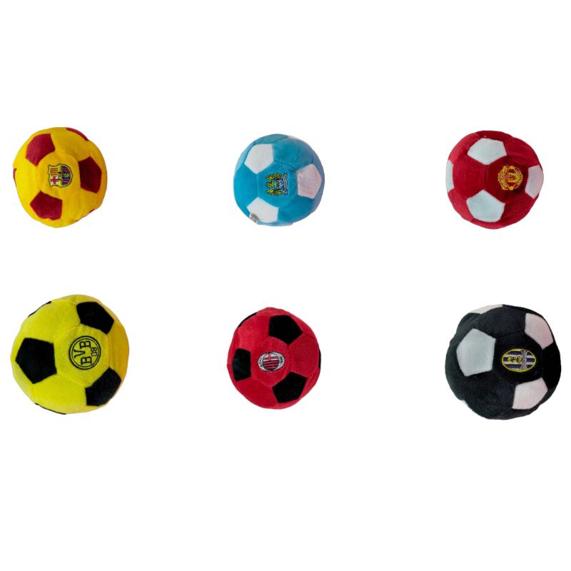 Boneka Bola Kerincing Bunyi lembut Berlogo Club Bola Eeropa plus ball mainan Anak Cowok