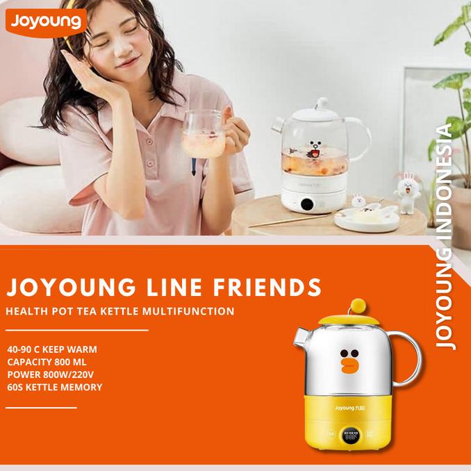 JOYOUNG Line Friends Health Pot Tea Kettle Multifunction Teko Pemanas
