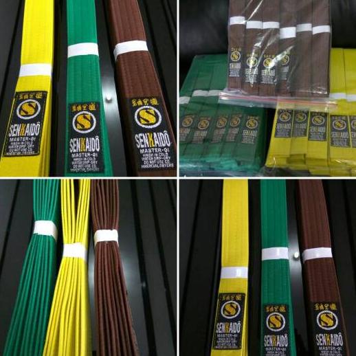 PRODUK- SABUK KARATE SENKAIDO OBI KYU KEMPO JUTSU .