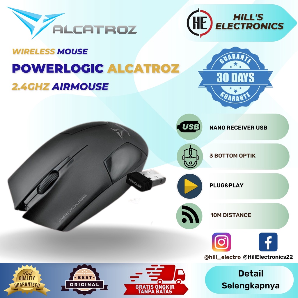 Powerlogic Alcatroz Mouse Wireless Bluetooth