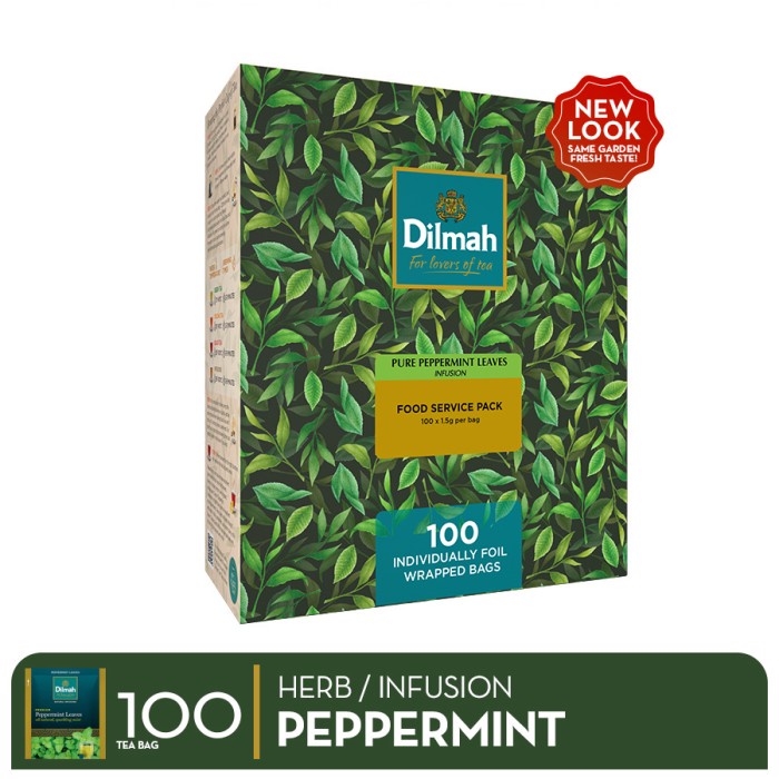 

DILMAH INFUSION TEA PURE PEPPERMINT - FOIL ENVELOPE 100S - TEH CELUP
