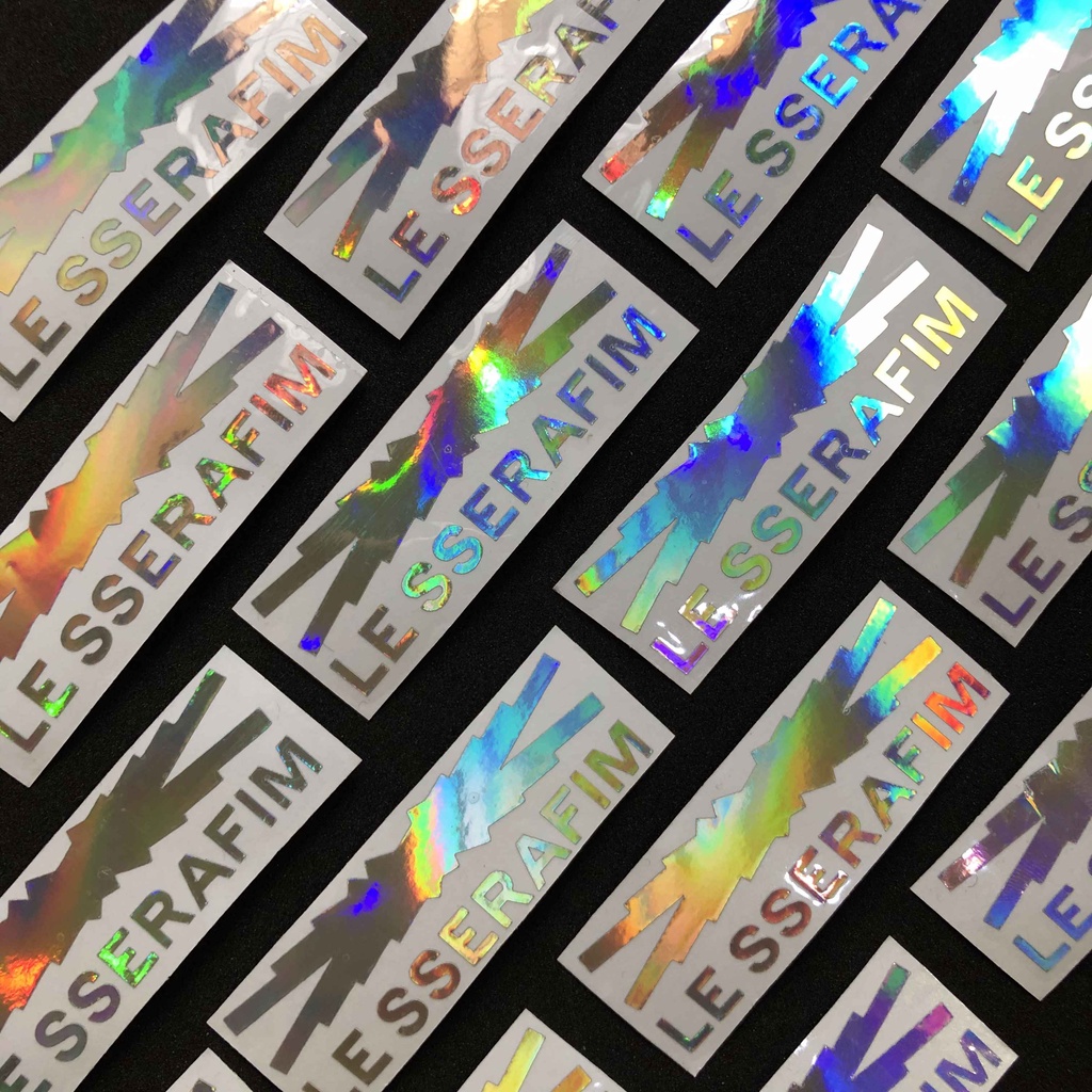 [kstuffind] LE SSERAFIM LOGO HOLOGRAM MURAH LOGO HOLO STIKER STICKER