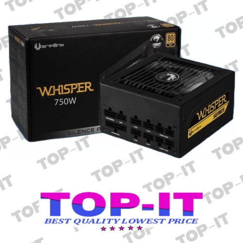 PSU BITFENIX WHISPER 750W 80+ GOLD FULL MODULAR - BEKAS