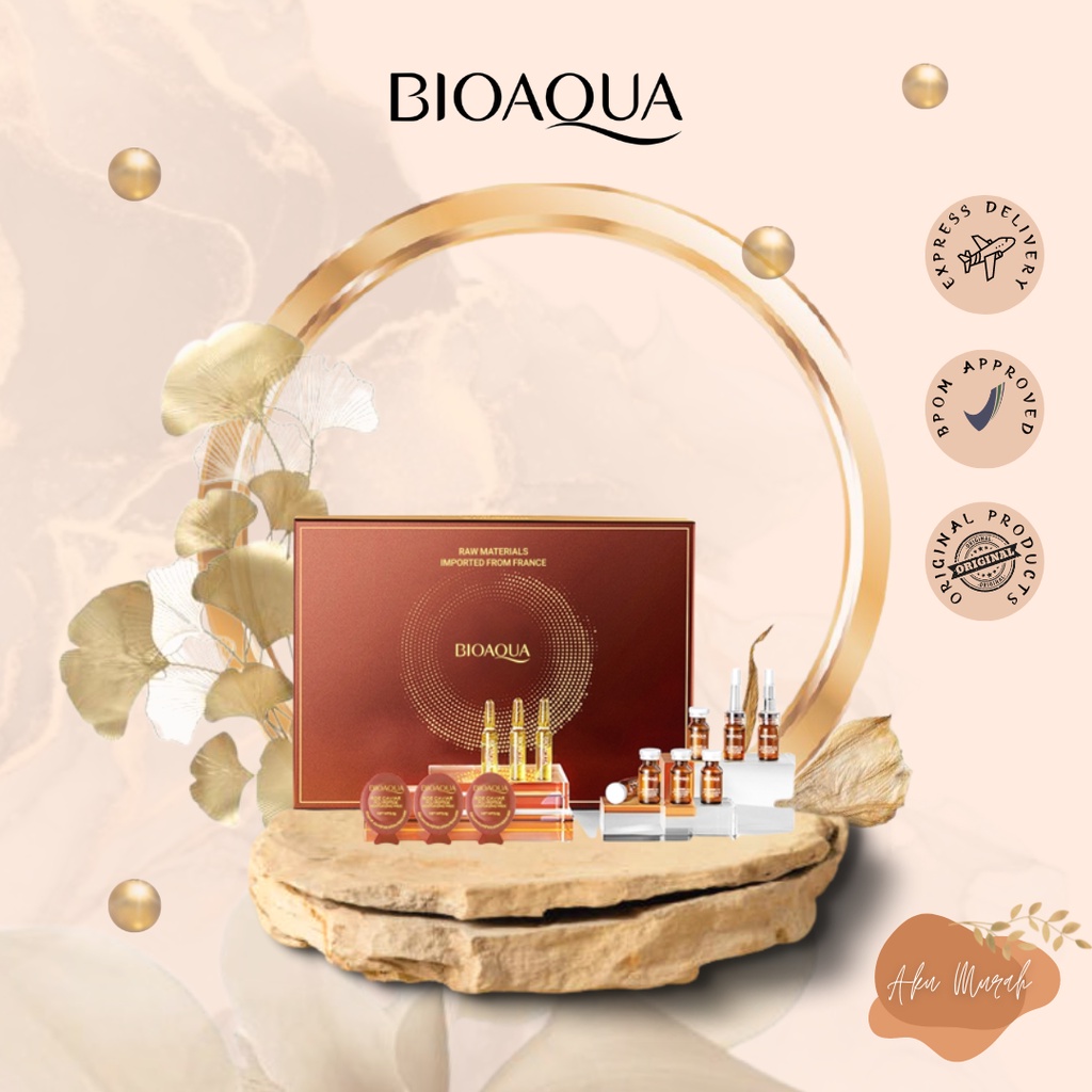 ✨ AKU MURAH ✨ BIOAQUA Roe Caviar Polypeptide Moisturizing Essence Set - Roe Caviar set BPOM PAKET