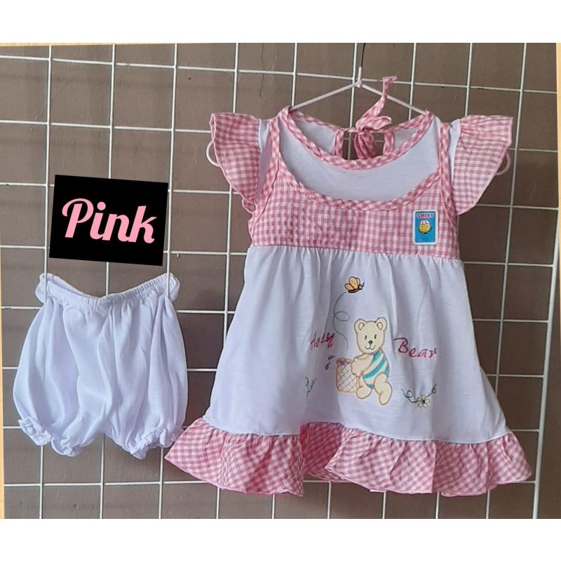 Dress baju bayi perempuan usia 1-6 bulan harga 25.000