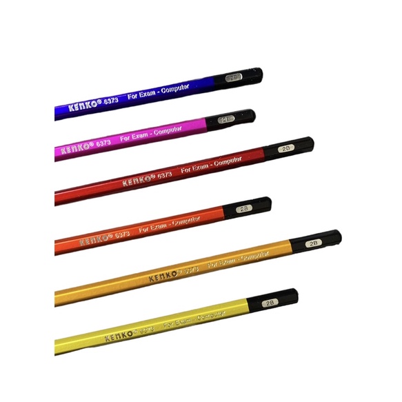 

PENSIL 2B KENKO 6373 FOR EXAM/UJIAN/ HITAM/KAYU/SERUT/METALLIC COLORS