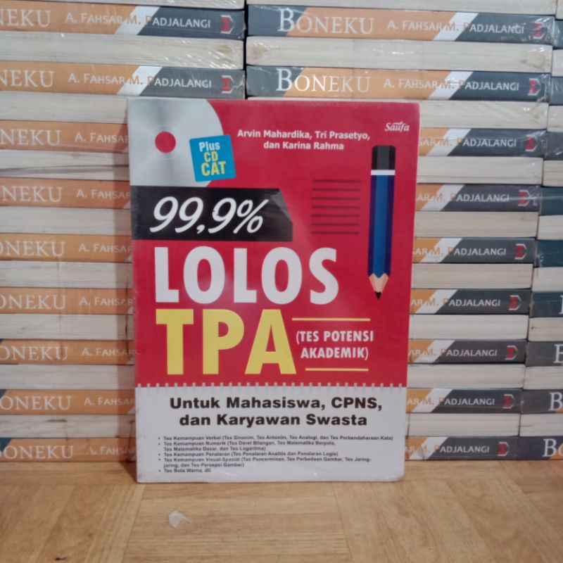 

BUKU ORIGINAL - 99,9% LOLOS TPA TES POTENSI AKADEMIK