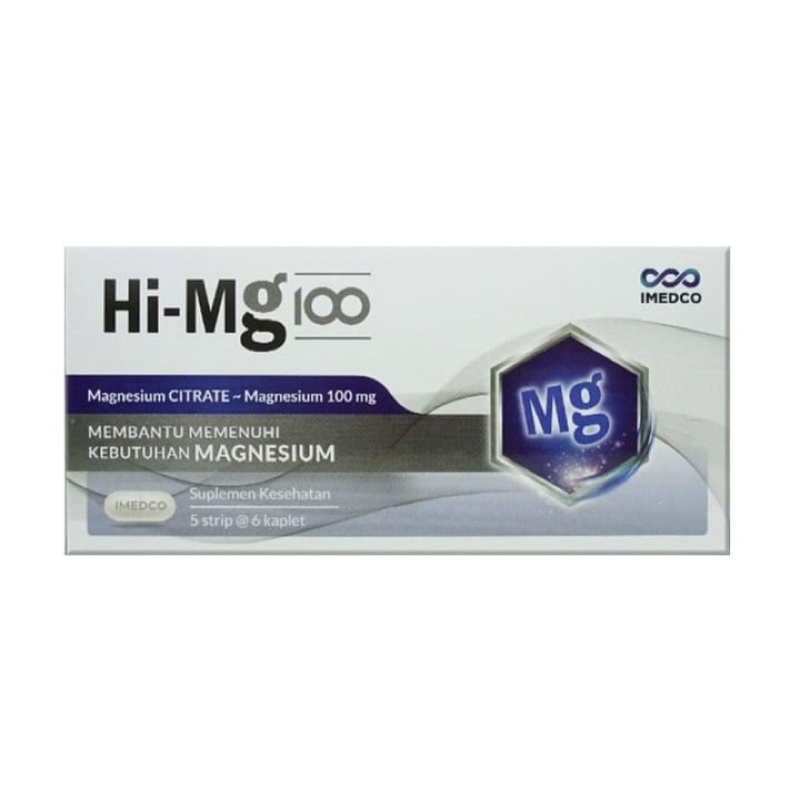 Hi Mg100 box 30 tablet ( memenuhi kebutuhan magnesium )