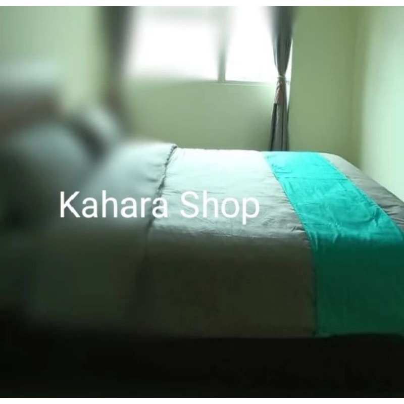 Bed Runner Selendang Kasur Hotel Polos Katun