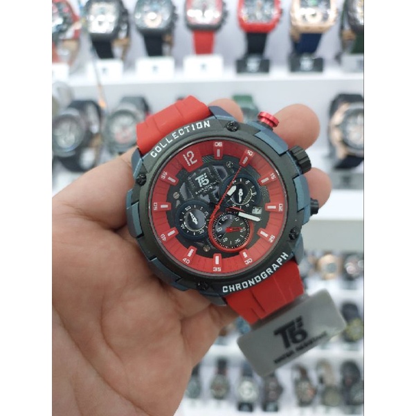 Jam Tangan Pria Keren T5 Collection H 3926 ORIGINAL Chronograph