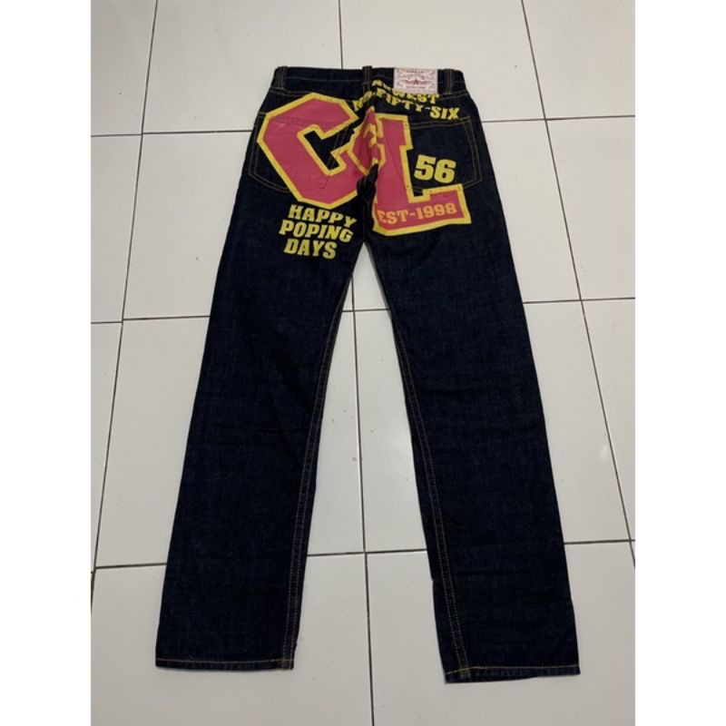 Celana Jeans Denim Second Bekas Branded Pl Co&Lu No Evisu,Levis,uniqlo,True religion,samurai,momotar