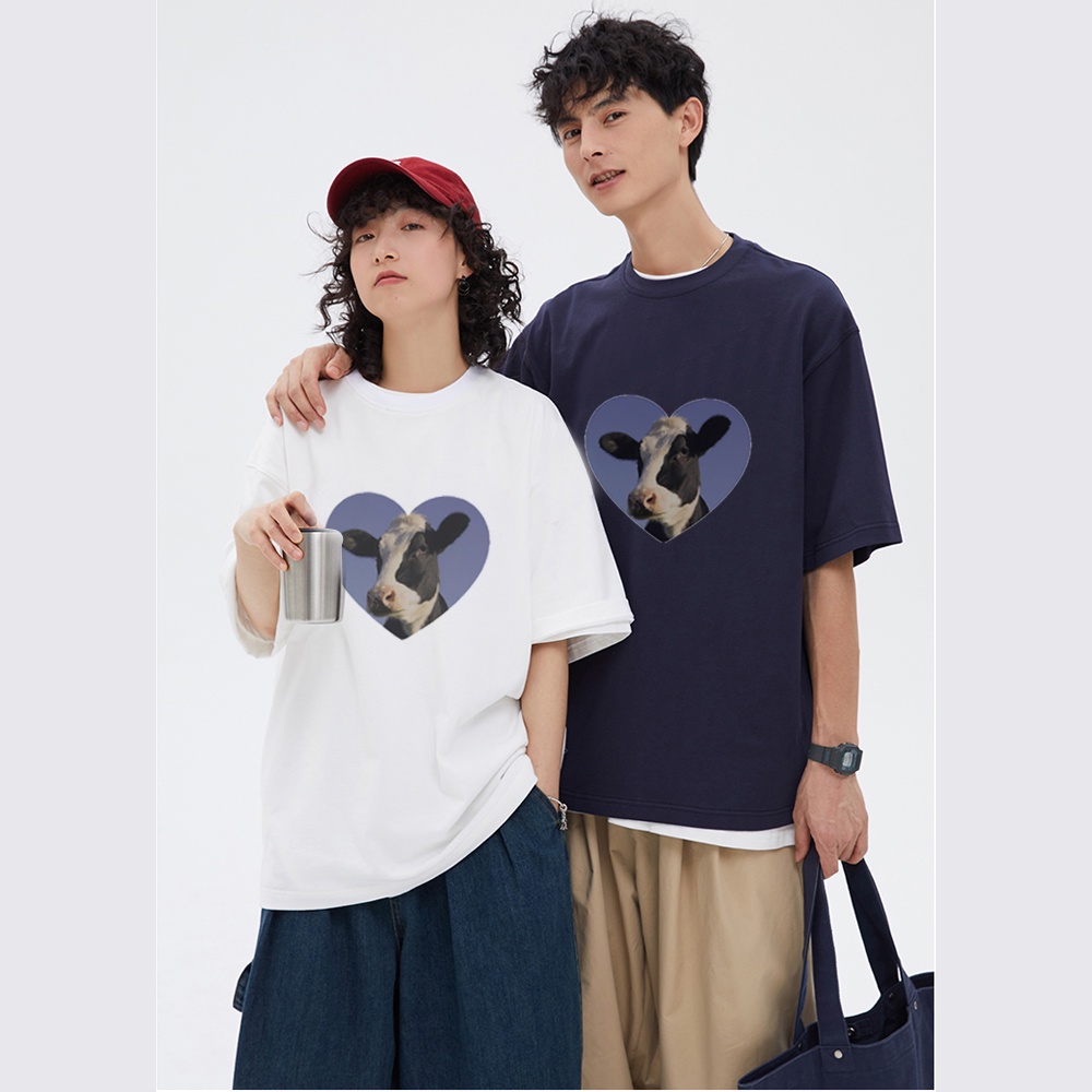 RDGF official shop/Korean style/Seri kaos couple terbaru 2023/baju laki laki/animal print T-shirt/