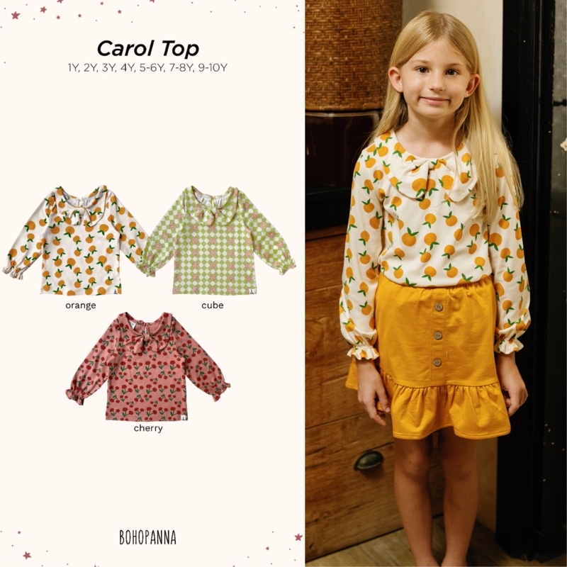 Bohopanna Carol TOP 1-10thn / Kaos Panjang Anak