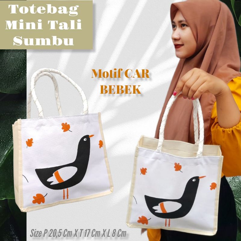 TOTEBAG MINI TALI SUMBU PUTIH