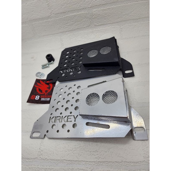 Cover Radiator Nmax Kirkey Chrome dan Black - Tutup Radiator Nmax Lama Kirkey