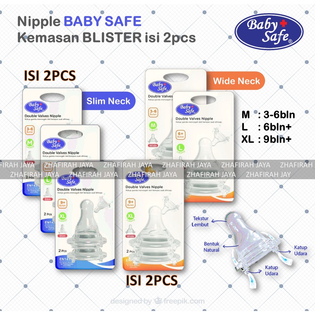 ❤ZJ❤ Nipple Baby Safe | Nipple Baby Safe Wide Neck | Nipple Baby Safe Slim Neck | Nipple Baby Safe Wide Neck XL