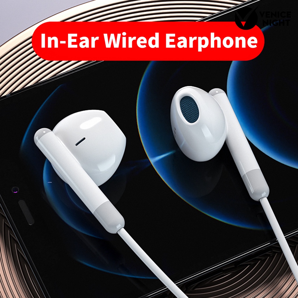 (VNEP) (Berkabel) Earbud High Fidelity Sensitif Universal Type-C 3.5mm Stereo Sports In-ear Earbud untuk Merekam Lagu