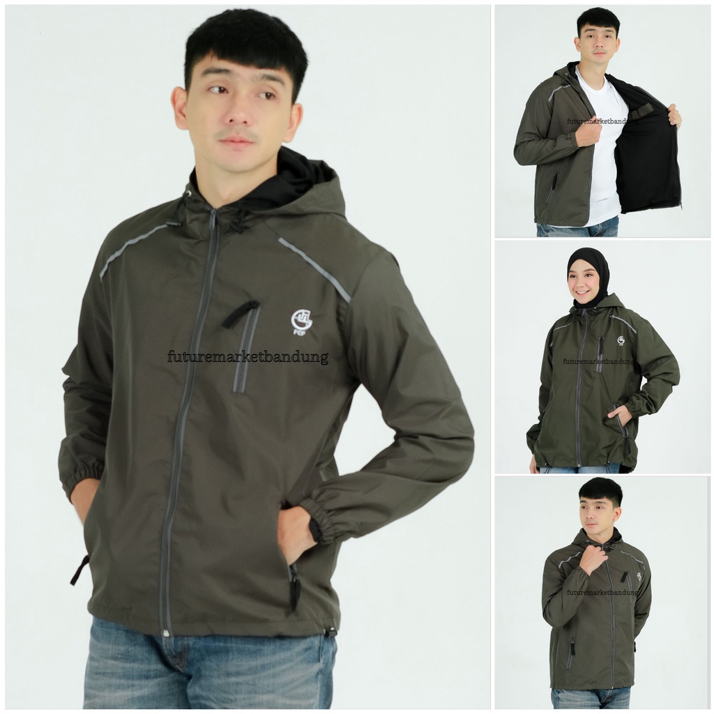 Jaket pria wanita jumbo IKC 002 distro cbr six Bandung keren grosir pakaian pria H0D7 jacket jaket parasut parasit jaket gunung pria wanita WATERPROOF ORIGINAL FCF