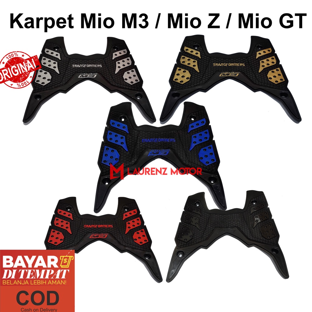 [Populer] Karpet Yamaha Mio M3 / Mio Soul Gt 125 / Mio Z Keset Bordes Pijakan Kaki Variasi Merah