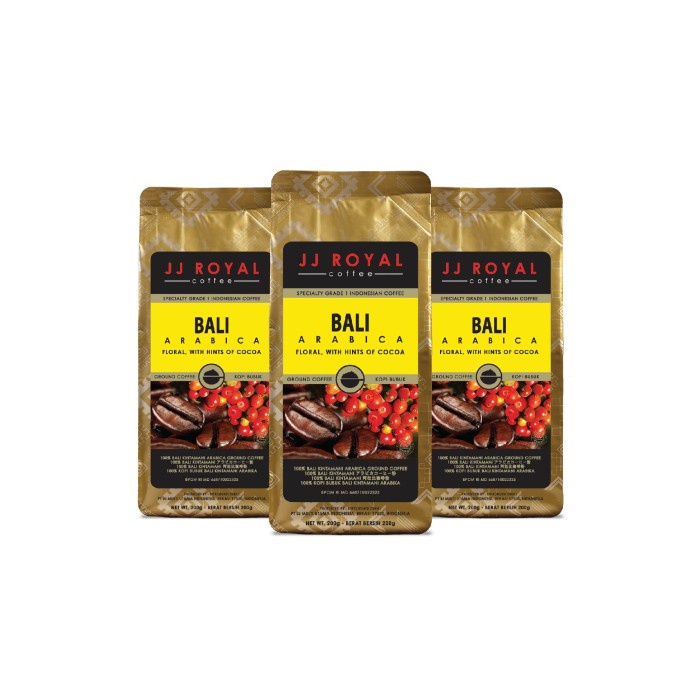 

SPECIAL PRICE BUY 3 JJ ROYAL COFFEE BALI ARABICA BAG 200GR