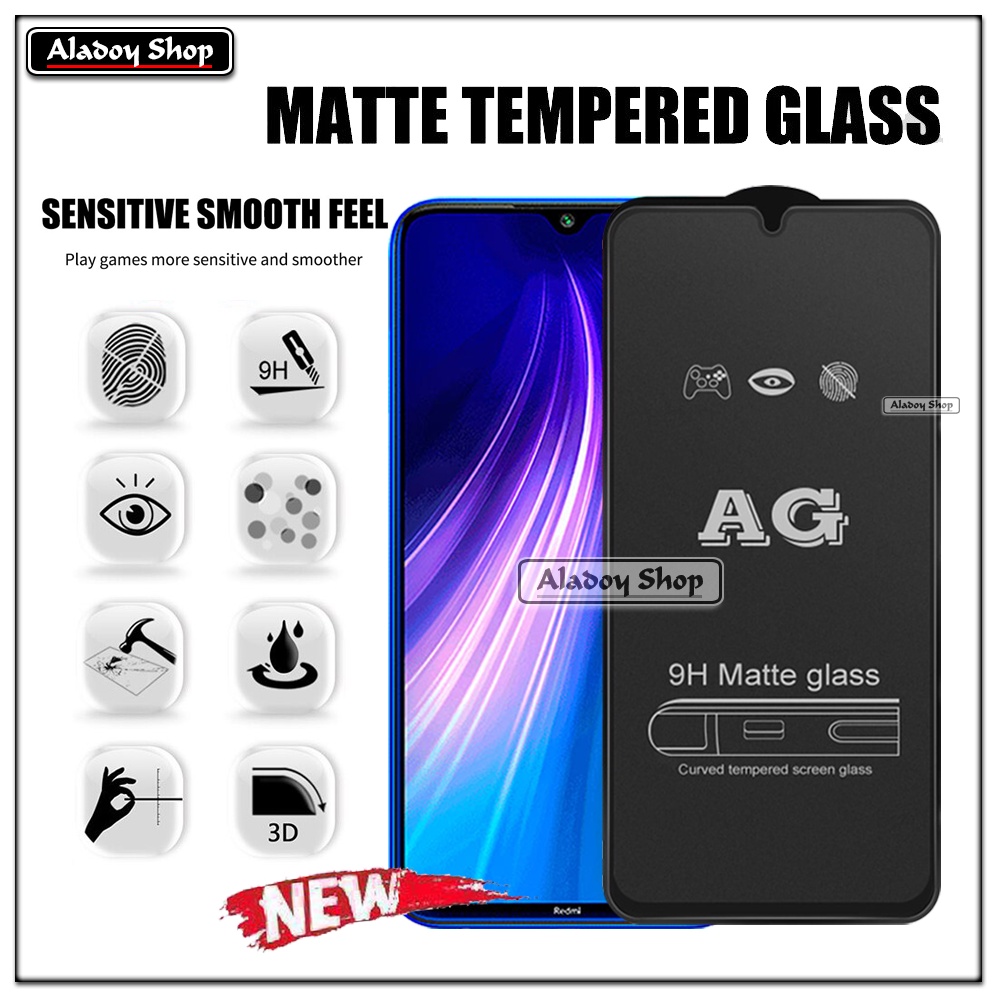 Xiaomi Redmi Note 8 PAKET 2IN1 Tempered Glass Matte Anti Glare Full Layar dan Tempered Glass Kamera