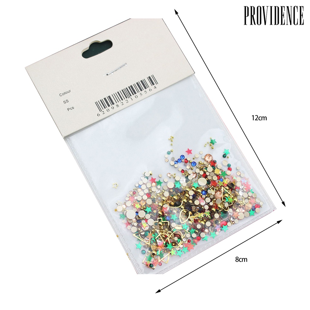 Providence 1 Kantong Stiker Kuku Motif Natal Untuk Dekorasi Nail Art Charms