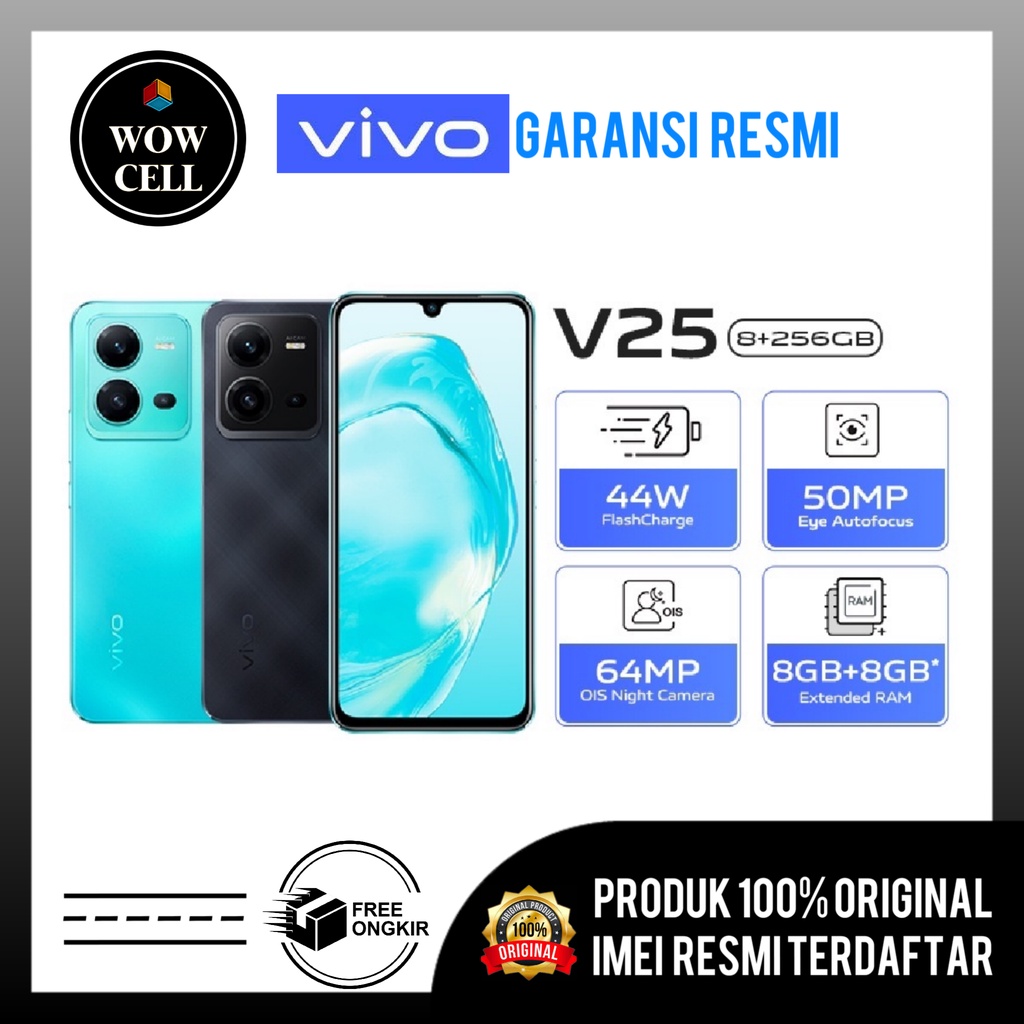 Jual VIVO V25 5G 8GB+8GB/256GB & VIVO V25E 8GB/256GB GARANSI RESMI VIVO