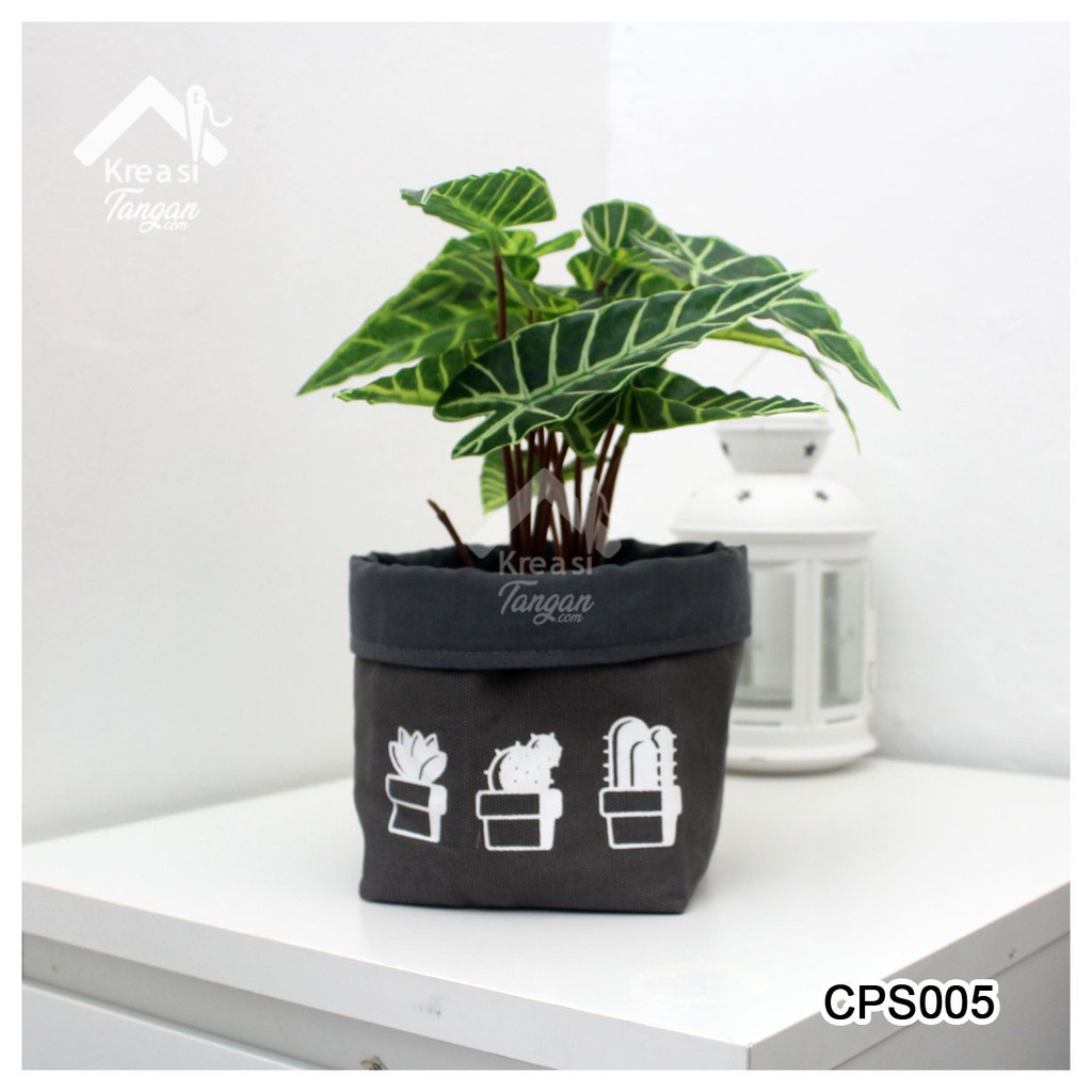 COVER POT / STORAGE MULTIFUNGSI POLOS SABLON CACTUS