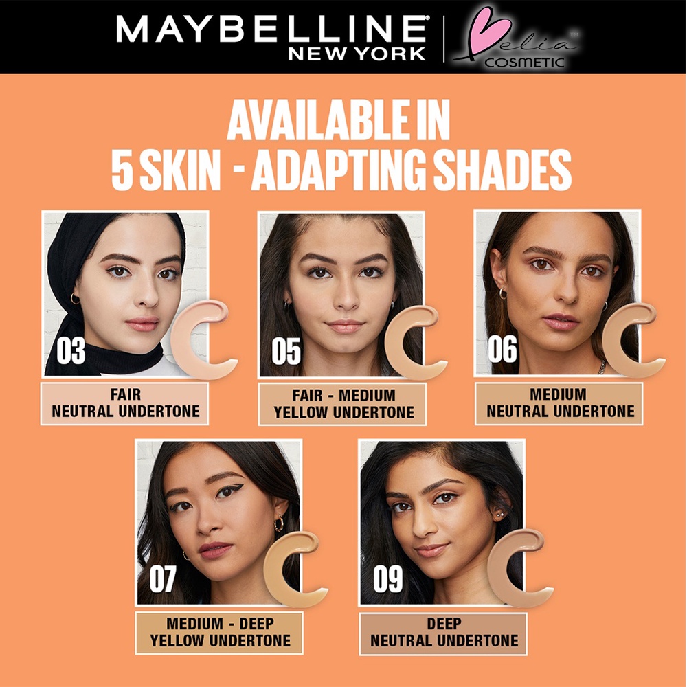 ❤ BELIA ❤ MAYBELLINE Fit Me Fresh Tint - Foundation Tint With Vitamin C And SPF 50 For Fresh &amp; Bright Look Face Make Up | BPOM