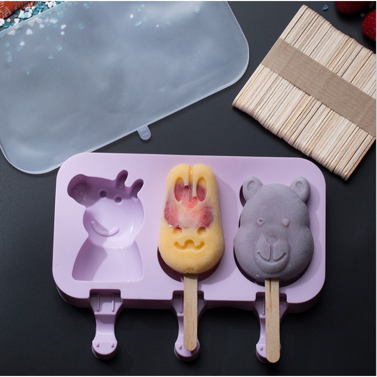 TOKOMUDA Cetakan Ice Cream Karakter Mold Dapur Silikon Cetakan Pudding Jelly Bahan Silikon lds78