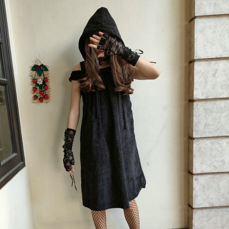 [677] dress gothic harajuku hoodie brand decora japan