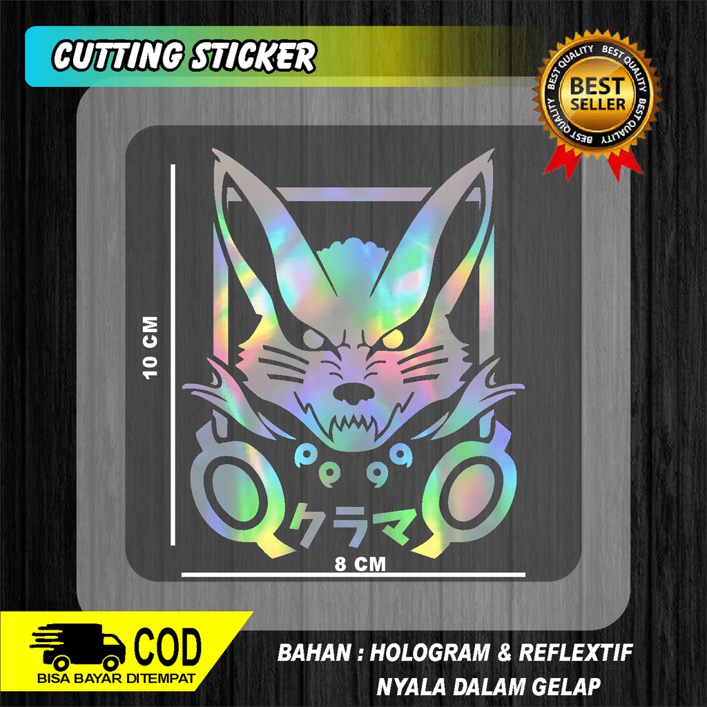 STICKER CUTTING KURAMA UNTUK STICKER HELEM LAPTOP MOTOR