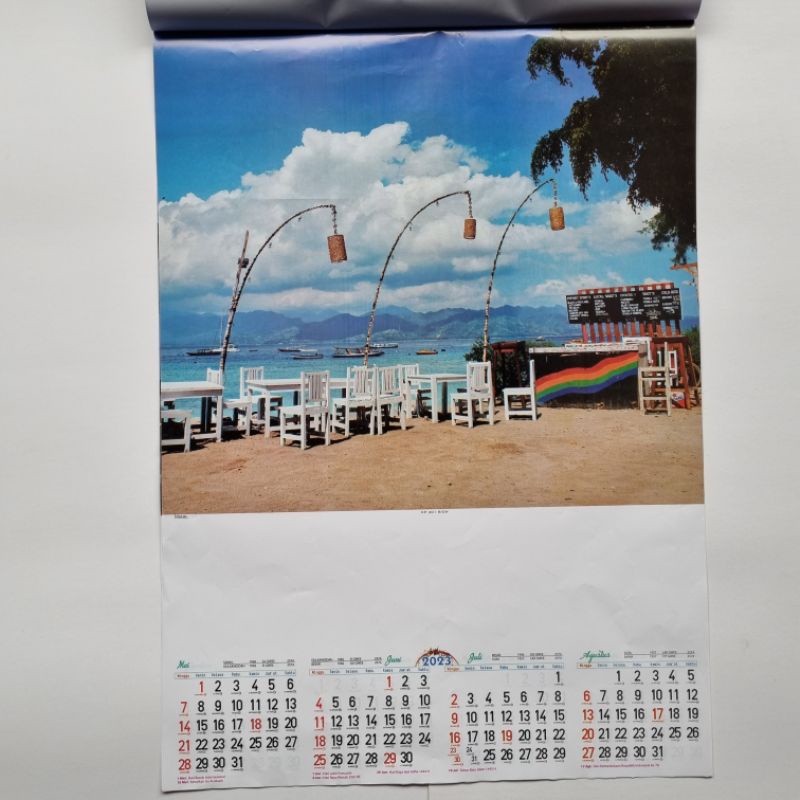 kalender dinding 2023 caturwulan 3 lembar pemandangan indo 1