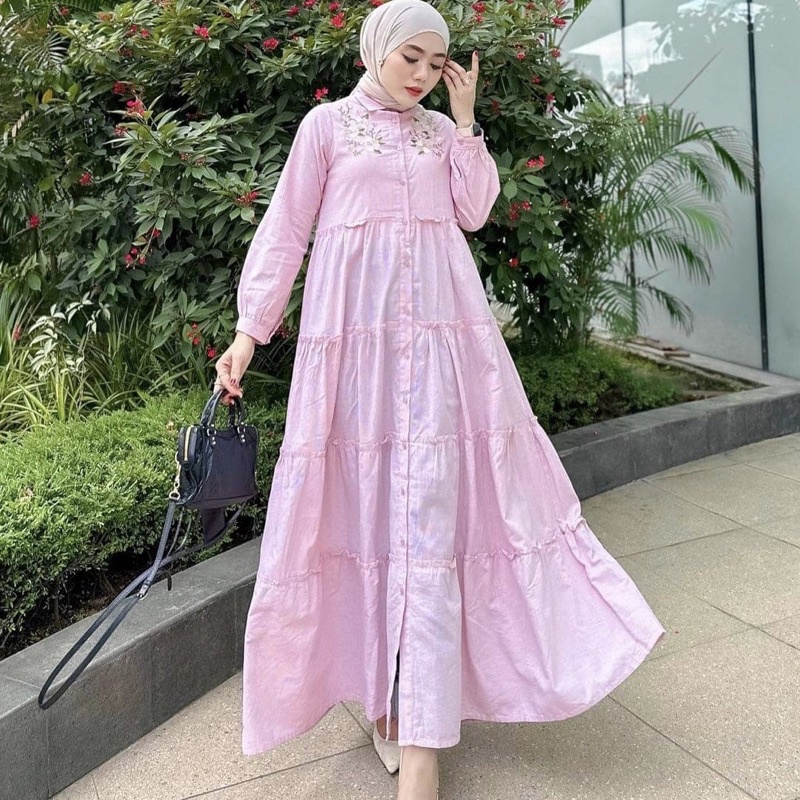 DYN Basic  Naomi Dress - Gamis Wanita Simple Busui Friendly