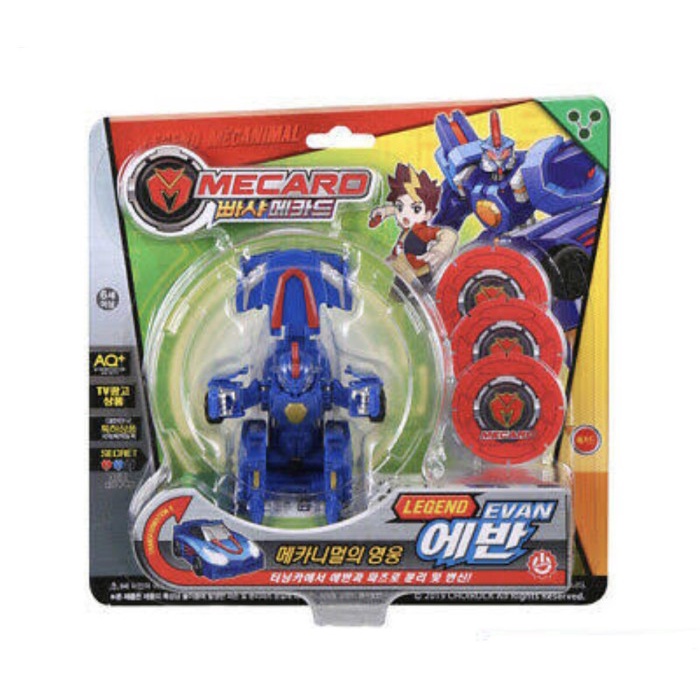 MECARD BBASHA 001 LEGEND MECANIMAL EVAN MAINAN ROBOT MOBIL