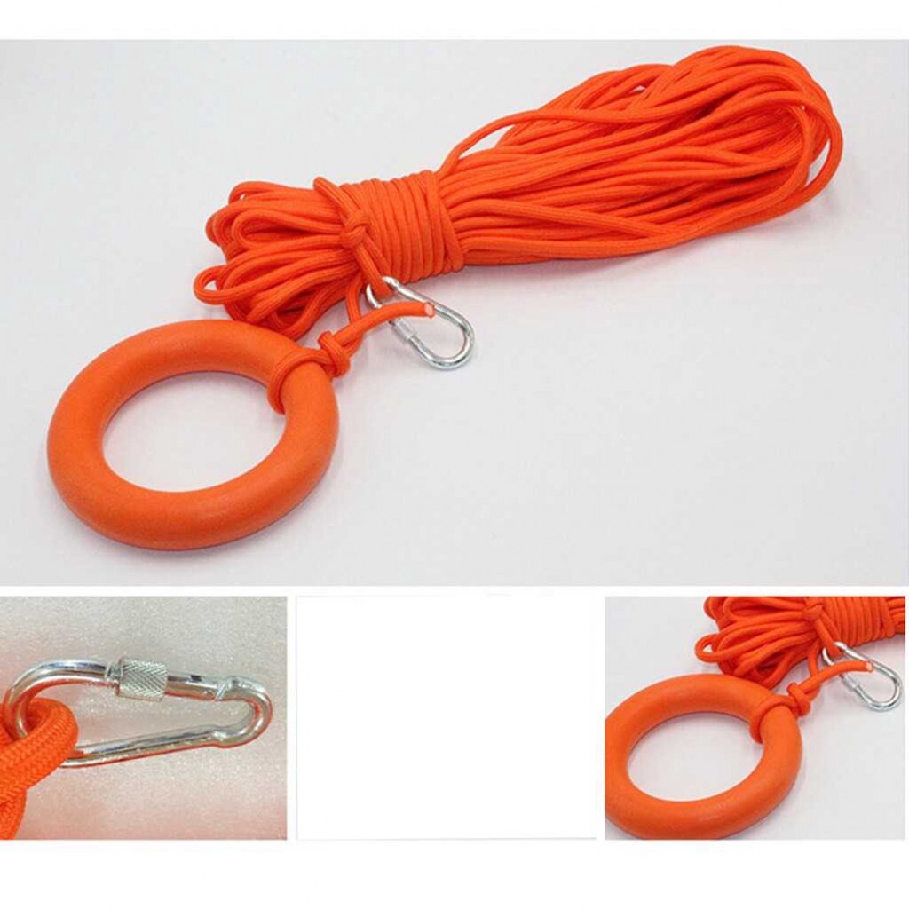 Tali Rescue Untuk Pelampung Dengan Carabiner dan Handle Ring 10 Meter