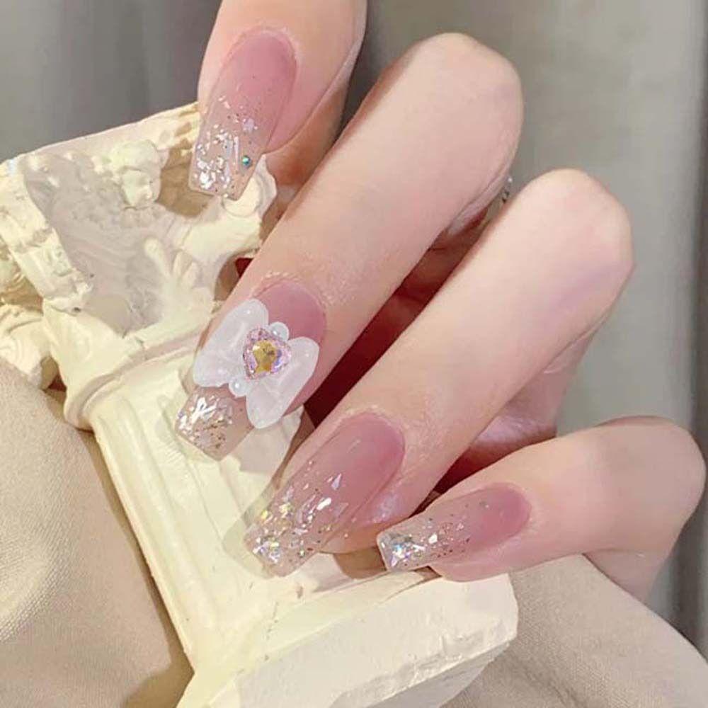 Mxbeauty Bow Nail Art Dekorasi Wanita Jepang Manicure Aksesoris Nail Drills Hiasan Kuku Hati Nail Art Dekorasi