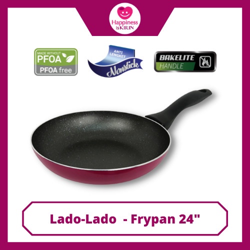 Kirin Frypan Lado-lado 24 cm Wajan Anti Lengket Marble Kirin 24cm Fry Pan