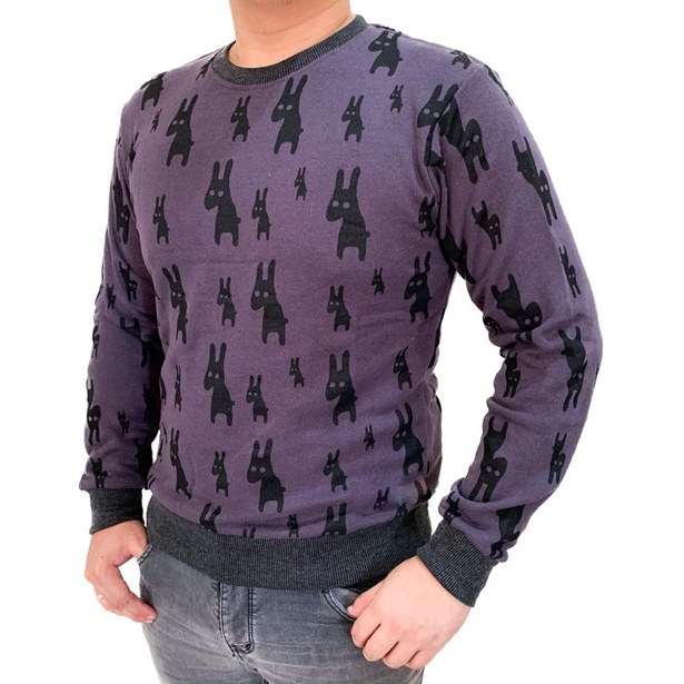 KBCOLLECTIONS Sweater Motif lengan panjang pria