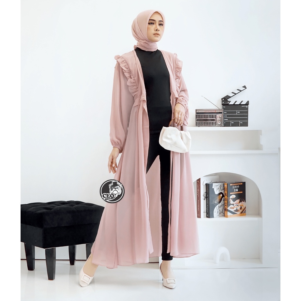 LUNA OUTER DRESS // Outer Kondangan Chiffon Baju Kondangan Simple