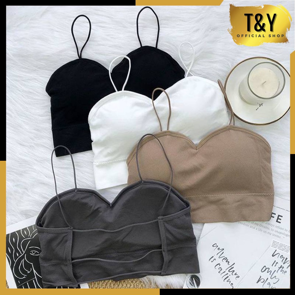 T&amp;Y Bra Wanita 6592 Bh Crop Top Ala Korea Pakaian Dalam Wanita Bra Fashion Tali Kecil Cup Import Murah