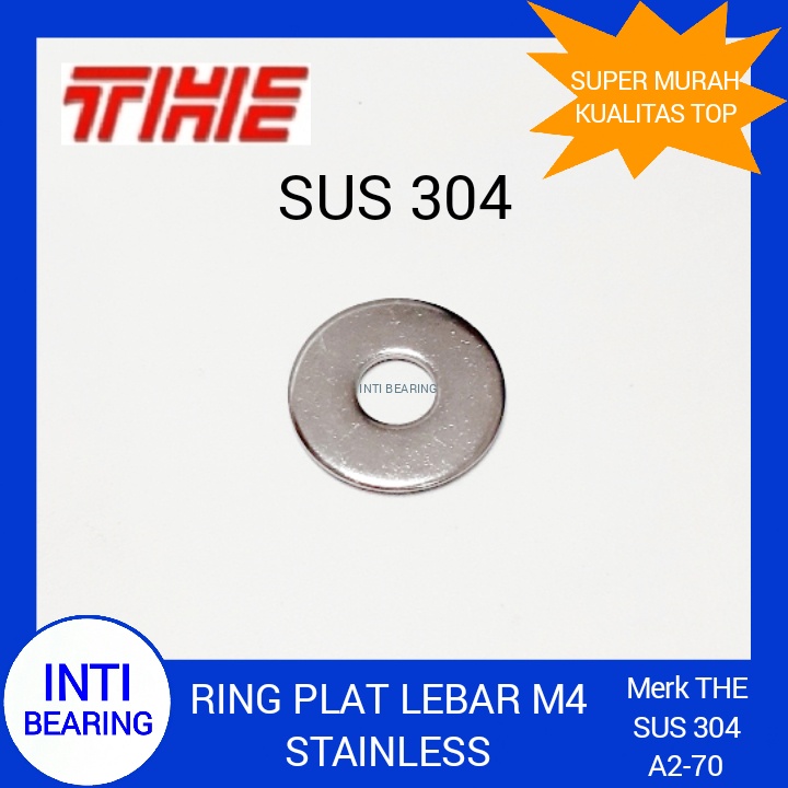 RING PLAT M4 LEBAR STAINLESS M4 x 12 WIDE FLAT WASHER PLATE