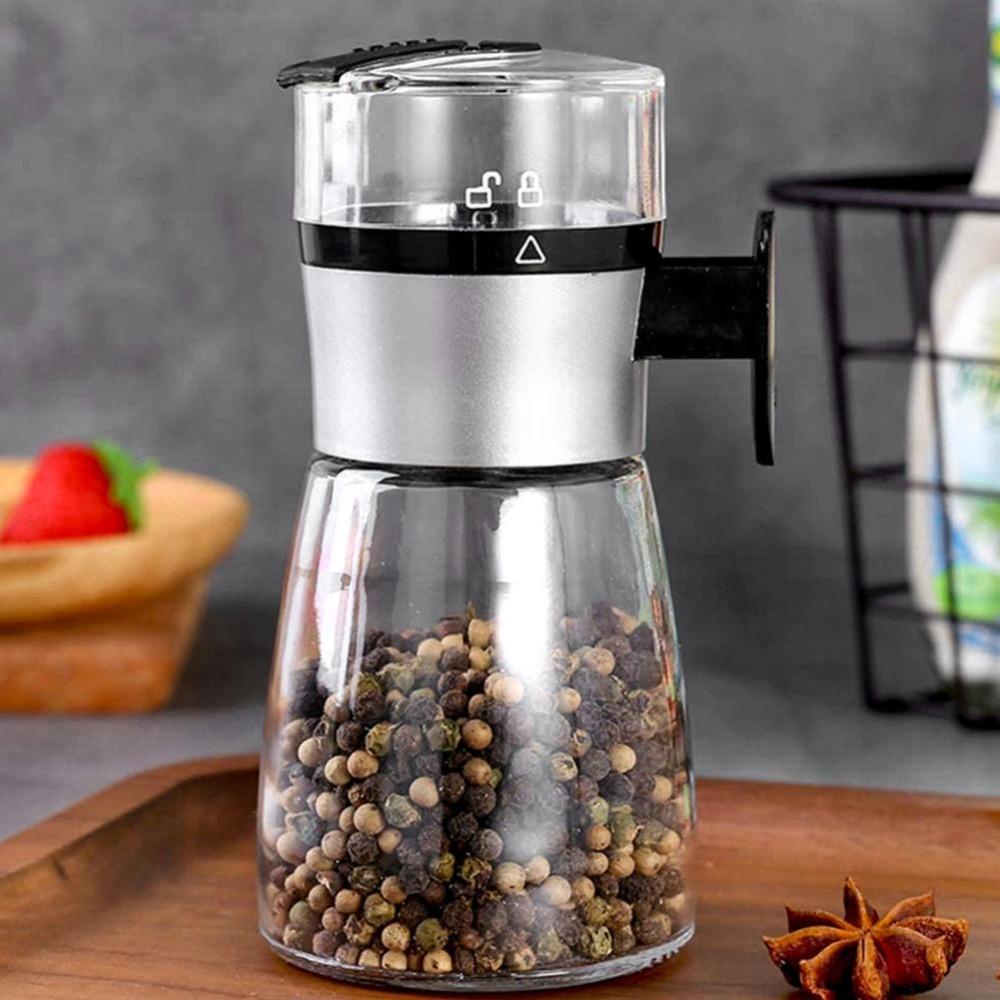 Solighter Salt Dispenser Bening Spice Jar Pepper Shakers Tipe Dorong