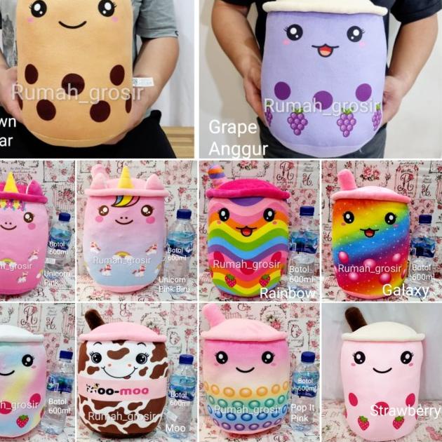 Boneka Boba Bubble Milk Tea Brown Sugar - BOBA RAINBOW