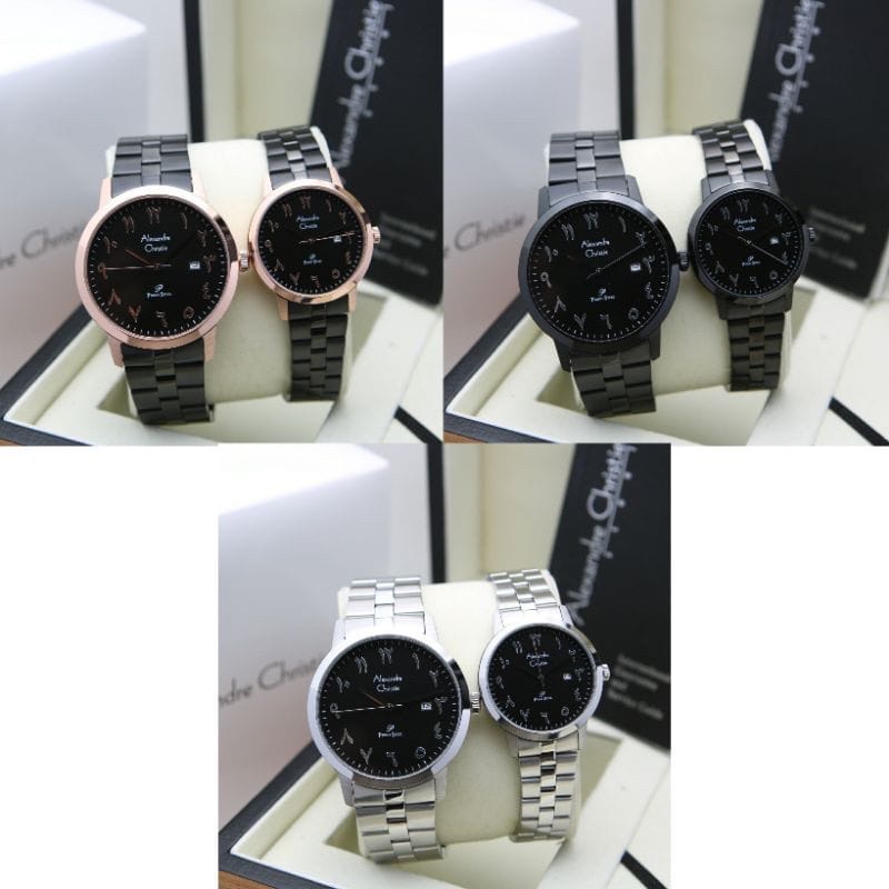 JAM TANGAN COUPLE ALEXANDRE CHRISTIE 1024MD - 1024LD / AC 1024 PRIMO STEEL [ORIGINAL]