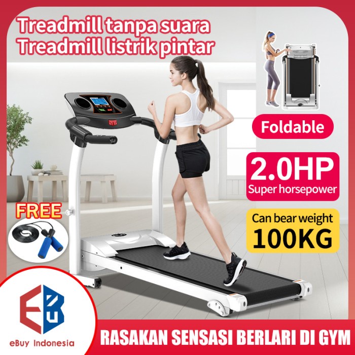 eBuy Treadmill Elektrik Tredmil Listrik 2.0 HP Mesin Alat Lari Olahraga Gym Fitness Cardio M5