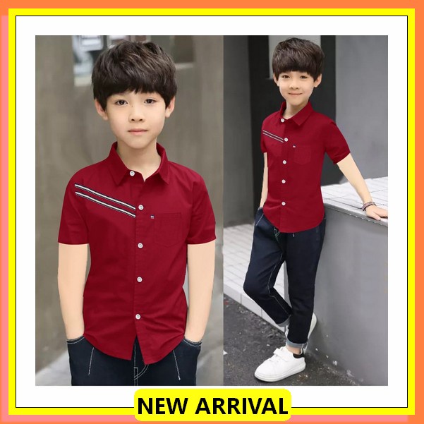 Kemeja Flanel Impor Lengan Pendek Anak Pria Wanita Premium Distro | Hot Produk G.Jv/Hem Kids Dicky P